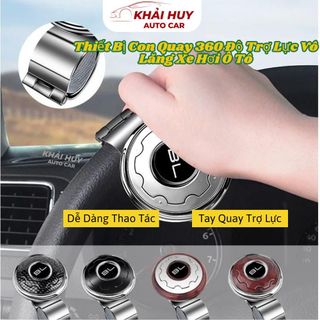 Thiết Bị Con Quay 360 Độ Trợ Lực Vô Lăng Xe Hơi Ô Tô Cao Cấp Dễ Dàng Thao Tác , Tay Quay Trợ Lực khaihuyauto