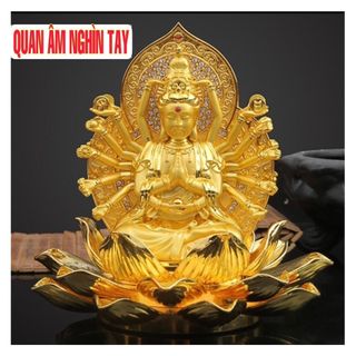 (Hàng VIP) Tượng Trang Trí Taplo Ô Tô Phật Bà Quan Âm Tượng Phật Nghìn Mắt Nghìn Tay Để Taplo Xe Hơi