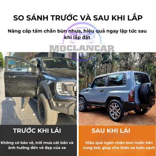 Bộ 2 Tấm Chắn Bùn Xe Bán Tải Kiểu In Chữ ARB – Chất Liệu Cao Su Dày Dặn Chống Văng Bùn, Đất, Cát Bảo Vệ Gầm Xe
