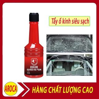 Nước rửa kính GLass OIL Film 150ml và Tẩy Ố Mốc Kính Lái Xe ô tô Làm Sạch Cặn Canxi màu đỏ
