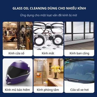 Nước rửa kính GLass OIL Film 150ml và Tẩy Ố Mốc Kính Lái Xe ô tô Làm Sạch Cặn Canxi màu đỏ