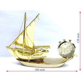 [Tượng Thuyền Thuận Buồm Xuôi Gió Mạ Vàng]–Quà Tặng Doanh Nhân Cao Cấp–Trang Trí Taplo Ô Tô, Bàn Làm Việc |Moclancar