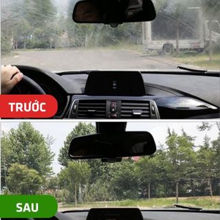 Nước rửa kính GLass OIL Film 150ml và Tẩy Ố Mốc Kính Lái Xe ô tô Làm Sạch Cặn Canxi màu đỏ