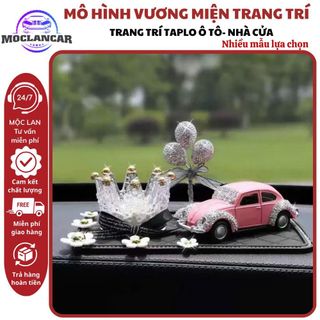 Trang Trí Xe Mô Hình Vương Miện Pha Lê Đặt Taplo Xe Hơi Sang Trọng, Dễ Thương-Trang Trí Nhà Cửa