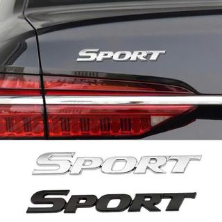 Logo Chữ Nổi 3D SPORT Dán Đuôi Xe Kim Loại Trang Trí Xe Sinh Động- 3 Màu Lựa Chọn Mộc Lan Car