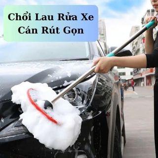Chổi Rửa Xe Ô Tô Cán Dài Có Thể Kéo Dài Sợi Lau Bông Mềm Chổi Dài chăm xe đúng cách
