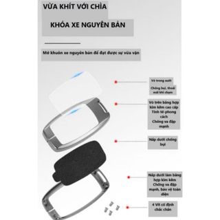 Ốp Chìa Khóa Hợp kim Kia. Mornin.g, K3., Ron.do, R.io, S.oluto, Soren.to (Bản Chìa Cơ) Dùng Chung Các Nút