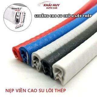 Nẹp U Lõi Thép, Gioăng Cao Su CHữ U Lõi Thép - Nẹp U Viền Cửa Xe Chống Va Đập khaihuyauto