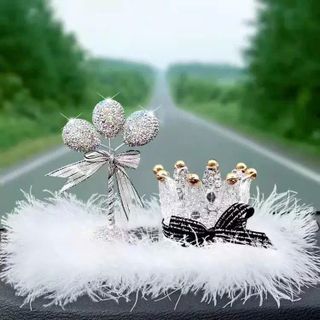 Trang Trí Xe Mô Hình Vương Miện Pha Lê Đặt Taplo Xe Hơi Sang Trọng, Dễ Thương-Trang Trí Nhà Cửa