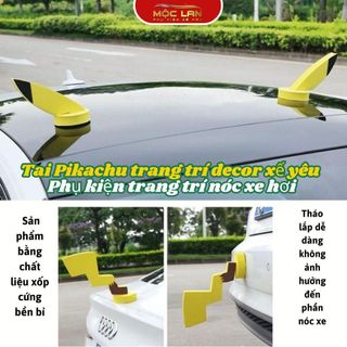 Tai Pikachu trang trí decor xế yêu, Phụ kiện trang trí nóc xe hơi