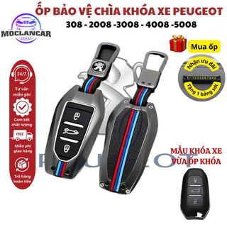 Ốp Chìa Khóa, Ốp Khóa Phản Quang Xe Peugoet 308 - 2008 -3008 - 4008 -5008 Hợp Kim Kẽm Cao Cấp