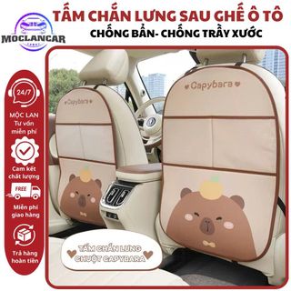 Tấm Chắn Lưng Sau Ghế Xe Hơi Chống Xước Bẩn Lưng Ghế Họa Tiết Chuột CAPPYBARA Dễ Thương
