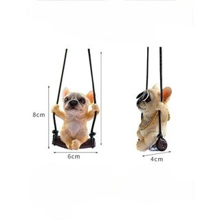 Khánh Treo Gương Thú Cưng,Chú Chó,Mèo Đu Xích Đu Đáng Yêu Trang Trí Xe Hơi Treo Gương Chiếu Hậu Nội Thất