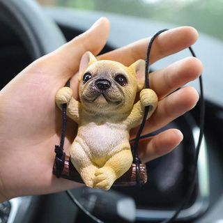 Khánh Treo Gương Thú Cưng,Chú Chó,Mèo Đu Xích Đu Đáng Yêu Trang Trí Xe Hơi Treo Gương Chiếu Hậu Nội Thất
