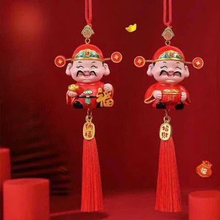 Khánh Treo Xe ô Tô Ông Thần Tài Thu Hút Tài Lộc Trang Trí Gương Xe Ô Tô Mng Đến Sức Khoẻ May Mắn Nội Thất Nhựa