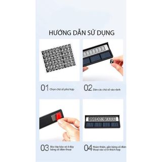 Bảng Ghi Số Điện Thoại Khi Dừng Đỗ Xe Năng Lượng Mặt Trời,Phát Sáng Phản Quang Khi Trời Tối Siêu Tiện Lợi