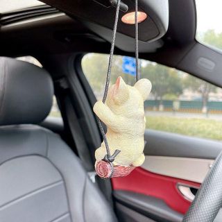 Khánh Treo Gương Thú Cưng,Chú Chó,Mèo Đu Xích Đu Đáng Yêu Trang Trí Xe Hơi Treo Gương Chiếu Hậu Nội Thất