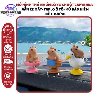 Mô Hình Thú Nhún Lò Xo, Chuột Capybara Dễ Thương, Gắn Xe Máy, Mũ Bảo Hiểm, Phụ Kiện Xe, Đáng Yêu, Quà Tặng