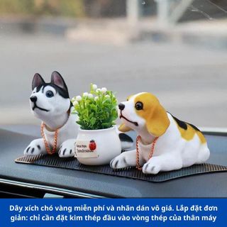 Mô Hình Chú Chó Lắc Lư Trang Trí Taplo Ô Tô, Xe Hơi Nội Thất Xe , Văn Phòng khaihuyauto