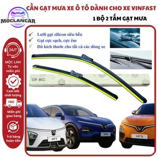 Bộ 2 Gạt Mưa Silicon Không Xương Cho Xe VINFAST VF3, VF5, VF6, VF7,... – Mềm Mịn, Lau Sạch Tối Ưu, Chống Ồn Hiệu Quả