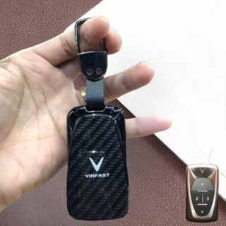 Ốp Khoá Kim Loại Vin-fast VF8,VF9,E34 Chìa Form Cũ Hợp Kim Cacbon Cao Cấp Bảo Vệ Chìa Khoá Móc Khoá Móc Khóa Silicon