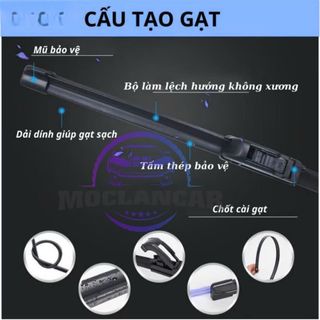Bộ 2 Gạt Mưa Silicon Không Xương Cho Xe VINFAST VF3, VF5, VF6, VF7,... – Mềm Mịn, Lau Sạch Tối Ưu, Chống Ồn Hiệu Quả