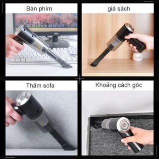 Máy hút bụi không dây cầm tay mini dọn dẹp mọi ngách ngách ô tô nhà cửa bàn làm việc tiện ích