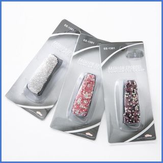 Kẹp Cài Kính Ô Tô Đính Đá Cao Cấp , Thẻ Gắn Tấm Che Nắng Xe Hơi Đính Kim Cương Thông Dụng khaihuyauto
