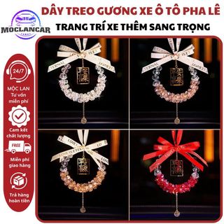 Khánh Treo Gương Ô Tô Đá Pha Lê, Mặt Dây Chuyền Trang Trí Xe Hơi Ý Nghĩa Hoà Bình Và Niềm Vui Trang Trí Nội Thất Xe Hơi