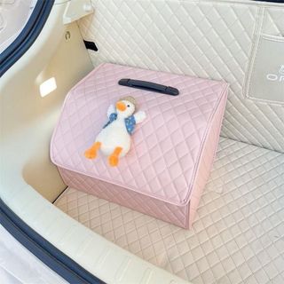 Hộp Đựng Đồ Cốp Xe Ô Tô Chất Liệu Bằng Da Cao Cấp Sang Trọng Có Nắp Đậy Đa Năng Luxury_Autocar
