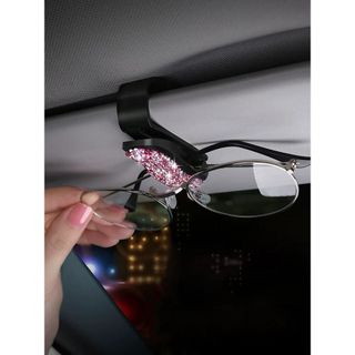 Kẹp Cài Kính Ô Tô Đính Đá Cao Cấp , Thẻ Gắn Tấm Che Nắng Xe Hơi Đính Kim Cương Thông Dụng khaihuyauto