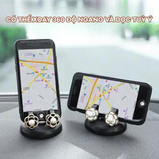 Giá Đỡ Điện Thoại Ô Tô Trên Taplo – Xoay 360 Độ, Kèm Bảng Số Điện Thoại Đỗ Xe Tạm Thời, Chắc Chắn – Không Che Tầm Nhìn