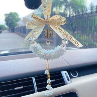 Khánh Treo Gương Ô Tô Đá Pha Lê, Mặt Dây Chuyền Trang Trí Xe Hơi Ý Nghĩa Hoà Bình Và Niềm Vui Trang Trí Nội Thất Xe Hơi
