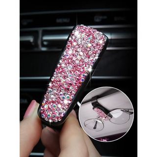 Kẹp Cài Kính Ô Tô Đính Đá Cao Cấp , Thẻ Gắn Tấm Che Nắng Xe Hơi Đính Kim Cương Thông Dụng khaihuyauto