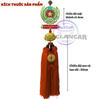 Khánh Cờ Công An Nhân Dân Việt Nam Trang Trí Gương Chiếu Hậu Ô Tô - Biểu Tượng Vì Nước Quên Thân, Vì Dân Phục Vụ, Tự Hào Màu Áo Xanh