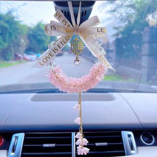 Khánh Treo Gương Ô Tô Đá Pha Lê, Mặt Dây Chuyền Trang Trí Xe Hơi Ý Nghĩa Hoà Bình Và Niềm Vui Trang Trí Nội Thất Xe Hơi