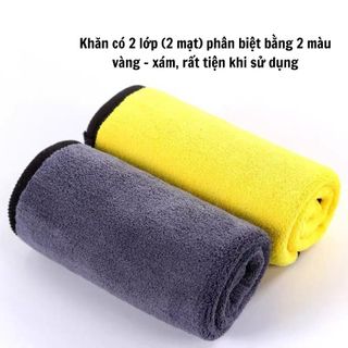 KHĂN LAU Ô TÔ MICROFIBER 2 MẶT SIÊU THẤM – KHĂN LAU XE HƠI CAO CẤP KHẢI HUY AUTO