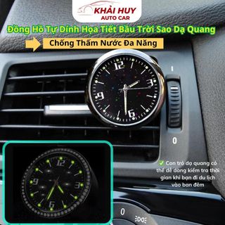 Đồng Hồ Tự Dính Họa Tiết Bầu Trời Sao Dạ Quang Chống Thấm Nước Đa Năng Trang Trí Nội Thất Xe Hơi