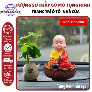 Tượng Phật Chú Tiểu Gõ Mõ Tụng Kinh Có 6 Bài Nhạc, Phật Thích Ca, Phật Như Lai, Phật Di Lặc