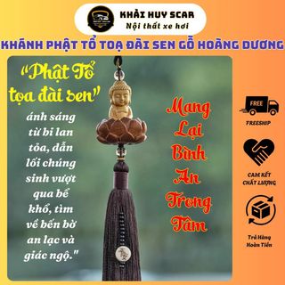 Dây Treo Xe Ô Tô Tượng Phật Bà Quan Âm - Thích Ca Ngồi Đài Sen, Trang Trí Xe Hơi