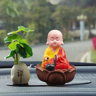 Tượng Phật Chú Tiểu Gõ Mõ Tụng Kinh Có 6 Bài Nhạc, Phật Thích Ca, Phật Như Lai, Phật Di Lặc