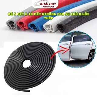 10m Gioăng Cao Su Chữ U Lõi Thép Cho Cửa Ô Tô – Nẹp Bảo Vệ Mép Cửa Chống Va Đập, Chống Trầy, Giảm Ồn | Khaihuyauto