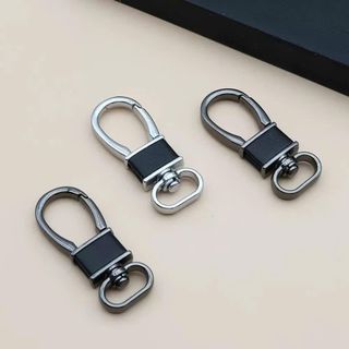(Có Sẵn)Móc Khóa Phối Da Thép Không Gỉ – Phụ Kiện Treo Chìa Khóa Xe Ô Tô & Xe Máy