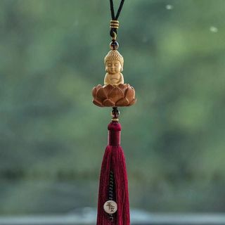 Dây Treo Xe Ô Tô Tượng Phật Bà Quan Âm - Thích Ca Ngồi Đài Sen, Trang Trí Xe Hơi