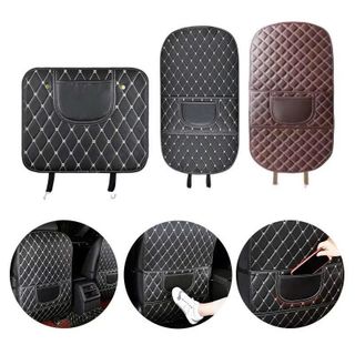 Tấm Chắn Lưng Sau Ghế Ô Tô Chống Trầy Bẩn Kiêm Đựng Đồ Tiện Tích Chất Liệu Da Pu Dễ Vệ Sinh
