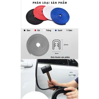 10m Gioăng Cao Su Chữ U Lõi Thép Cho Cửa Ô Tô – Nẹp Bảo Vệ Mép Cửa Chống Va Đập, Chống Trầy, Giảm Ồn | Khaihuyauto