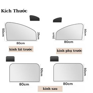 Tấm Che Nắng Cửa Sổ Ô Tô-Rèm Che Nắng Chât Liệu Vải Titan Bạc Chống Nắng Nóng Chống Tia UV Cực Tím