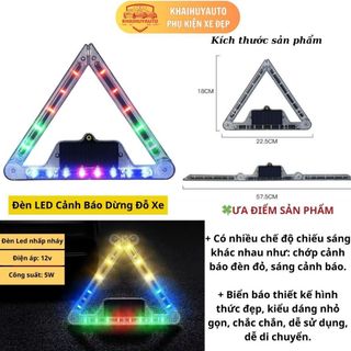 Biển Led Tam Giác Cảnh Báo Nguy Hiểm Gấp Gọn Và Đa Năng Sử năng lượng mặt trời