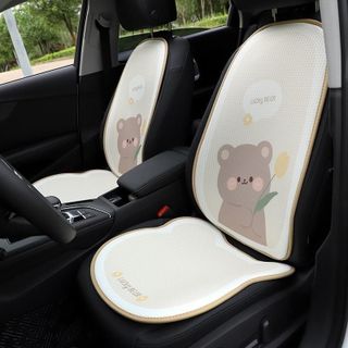 Bộ lót ghế tản nhiệt hoạt hình gấu nâu dễ thương - Bộ gối tựa cao cấp cho mùa thu đông 2024