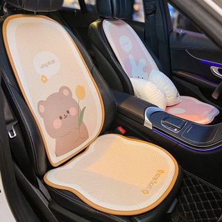 Bộ lót ghế tản nhiệt hoạt hình gấu nâu dễ thương - Bộ gối tựa cao cấp cho mùa thu đông 2024